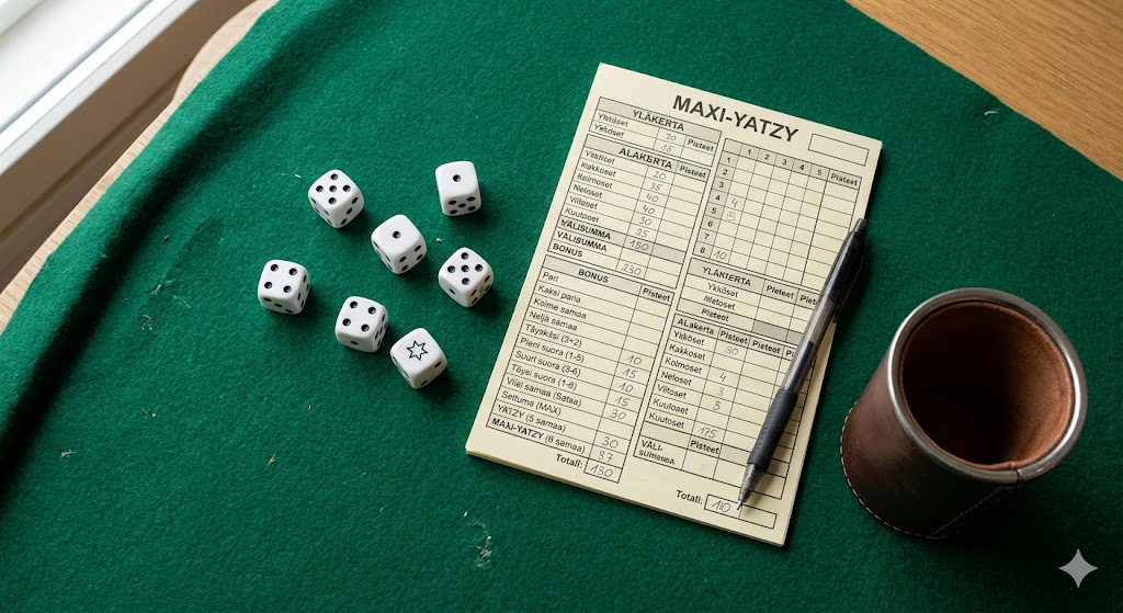 Maxi Yatzy säännöt: Opas strategiaan ja pisteytykseen